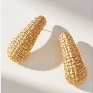 Anthropologie Petra Gold Woven Earrings
